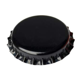 Crown caps 26mm black, 100 Stück