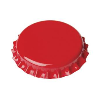 Crown caps 26mm red, 100 Stück